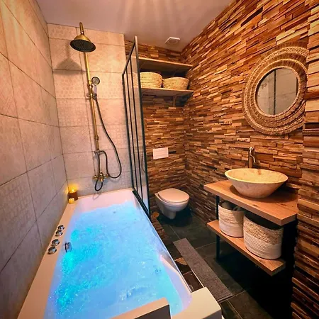 Duplex Safari Jusqu'a 4 Personnes, Spa, Cinema Et Lit Sous Les Arbres, Day Use, 10 Min Centre Apartment